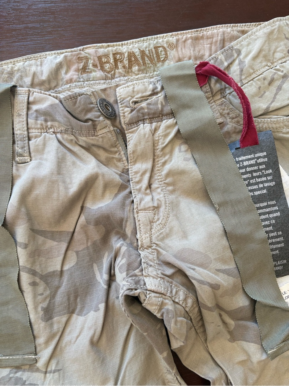 Light Tan Camouflage Cargo Pants - Picture 3 of 4
